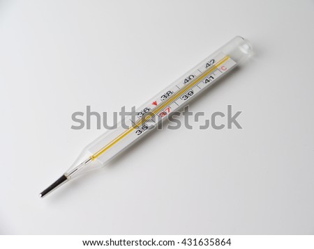 thermometer on a gray background