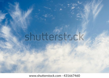 circus cloud or cloud fairy ,white cloud in blue  sky , thailand