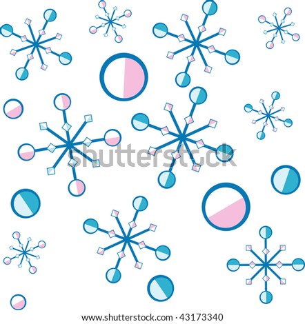 Snow Flakes Background. Vector Illustration