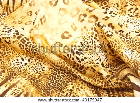 Beautiful silk scarf with a predatory pattern