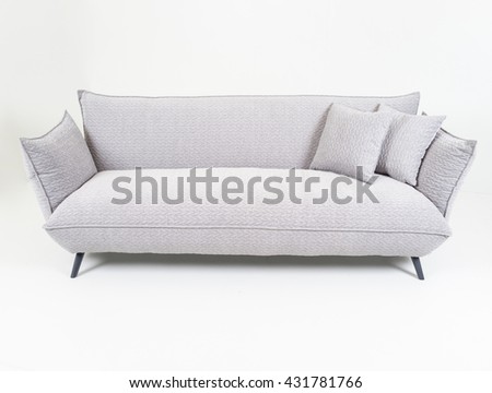 Modern furniture in white room