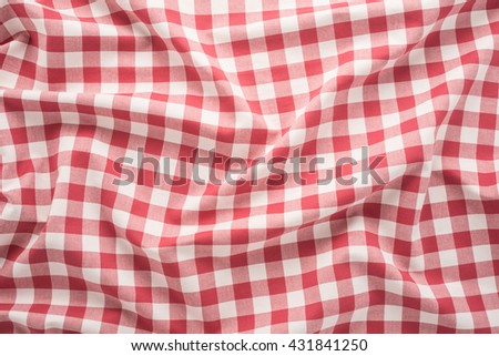 Red and white tablecloth background 