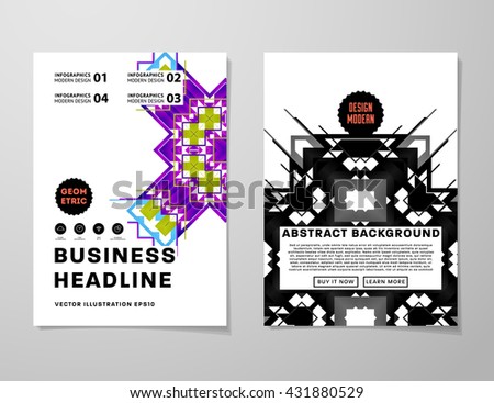 Abstract Background. Geometric Shapes and Frames for Presentation, Annual Reports, Flyers, Brochures, Leaflets, Posters, Business Cards and Document Cover Pages Design. A4 Title Sheet Template.