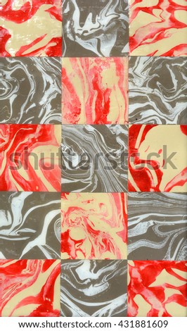 Imitation of wood block square texture background such as table surface.