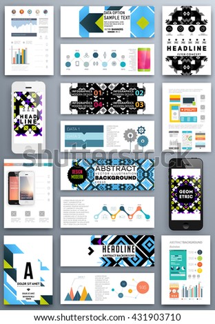 Abstract Background. Geometric Shapes and Frames for Presentation, Annual Reports, Flyers, Brochures, Leaflets, Posters, Business Cards and Document Cover Pages Design. A4 Title Sheet Template.