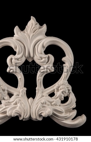 gypsum products, stucco weave, pattern, ornament on a black background