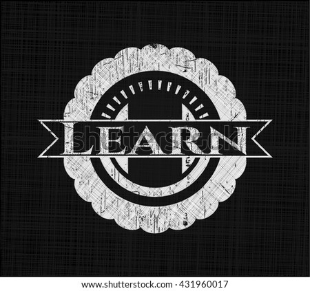 Learn chalkboard emblem