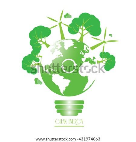Clean energy graphic design, Vector illustration
