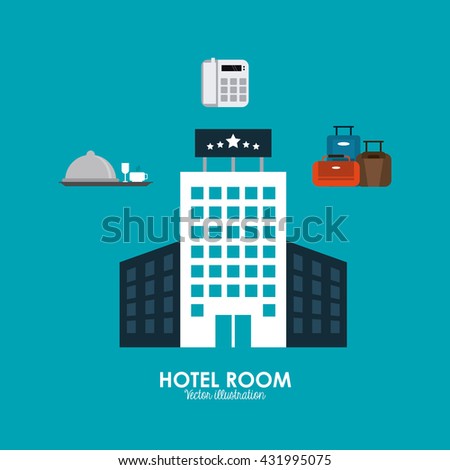 Hotel design. Service icon. Flat illustration
