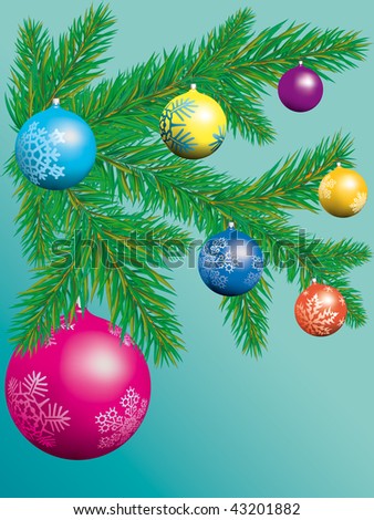 Christmas tree with glass balls