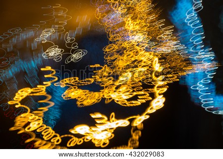 Light Painting with the camera movement of colorful background
