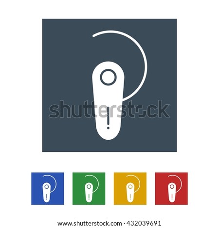 Bluetooth headset Icon Isolated on White Background.vector illustration icon