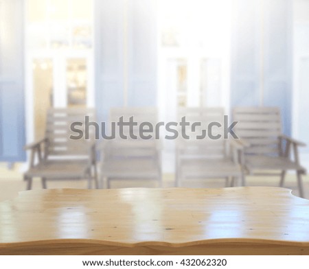 Table Top And Blur Interior of The Background
