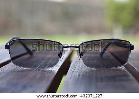 A view through the other side of glasses
