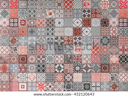 Ceramic tiles patterns from Portugal.