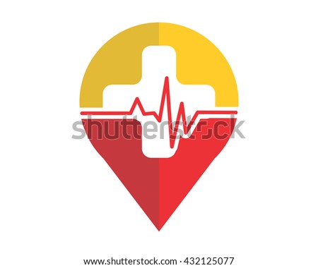 medical marker medicare pharmacy clinic health image vector