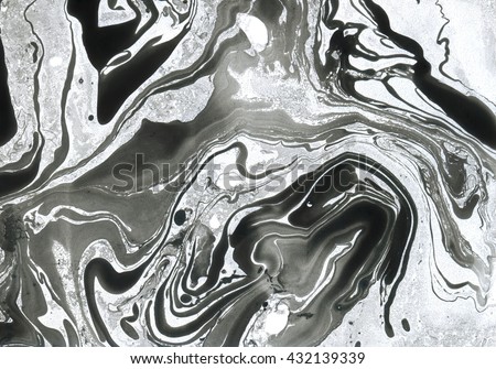 Ink marble texture.Marble texture abstract background with gray scale Royalty-Free Stock Photo #432139339