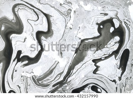 Ink marble texture.Marble texture abstract background with gray scale Royalty-Free Stock Photo #432157990