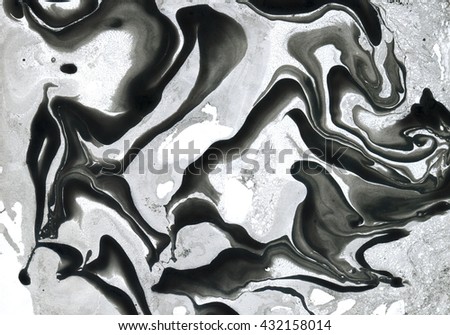 Ink marble texture.Marble texture abstract background with gray scale Royalty-Free Stock Photo #432158014