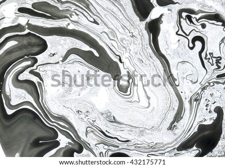 Ink marble texture.Marble texture abstract background with gray scale Royalty-Free Stock Photo #432175771