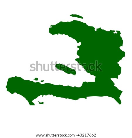 Map of Haiti, isolated on white background.