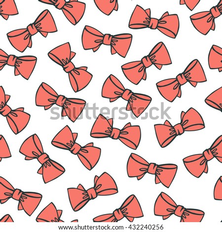 Seamless pattern with bows
