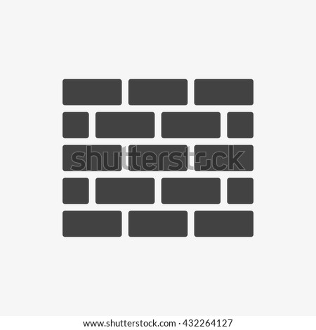 Wall Icon in trendy flat style isolated on grey background. Wall brick symbol for your web site design, logo, app, UI. Vector illustration, EPS10. Royalty-Free Stock Photo #432264127