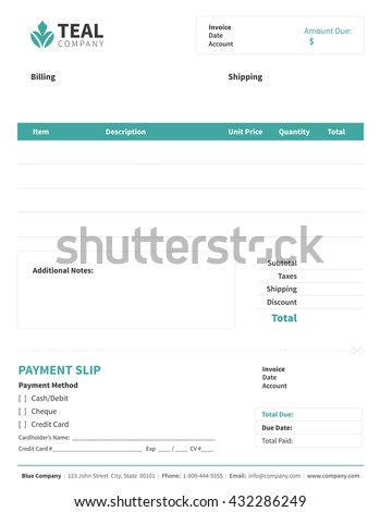 Blank Fillable Invoice Royalty-Free Stock Photo #432286249