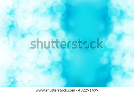 Design elements for card, website, wallpaper, presentation. Blue modern bright bokeh art. Blurred pattern effect background. Abstract creative graphic template. Decorative business style.