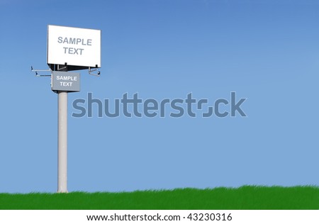 Large billboard in spring landscaspe