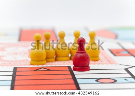 Battle chess on the white background, Little chess
