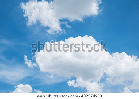 clouds in the blue sky. Sky used for background