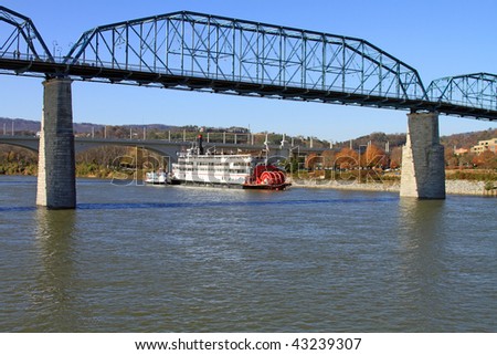 Paddle Wheel River Boat at the dock in Chattanooga, TN