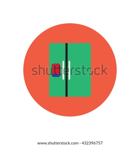 Vector icon on the white backgrounds in circles  fridge