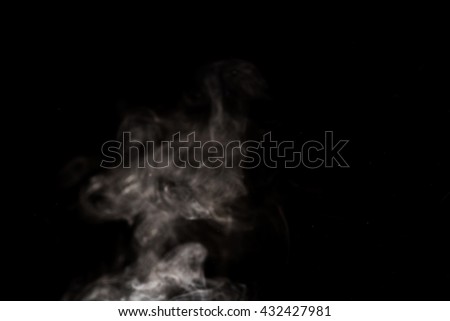 Pure smoke on dark background, comfortable and easy to use for process picture,