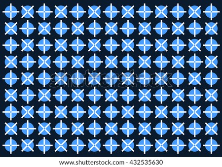 blue texture circles crosses squares