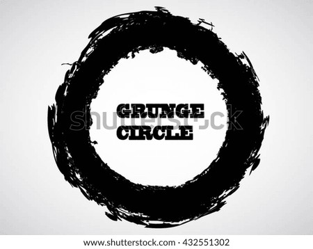 Vector grunge circle. Grunge round shape.