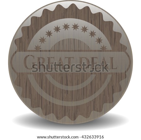 Great Deal wood icon or emblem