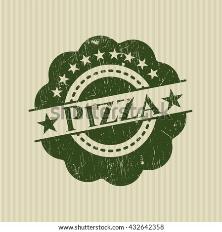 Pizza rubber stamp