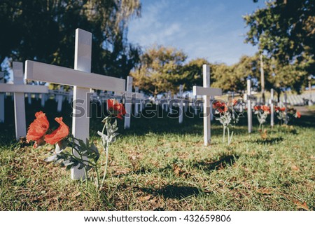 Memorial Grave in vintage color tone