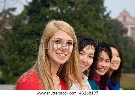 Multicultural girls in College