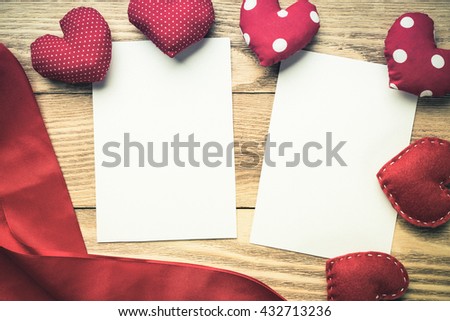 Blank paper for writing message