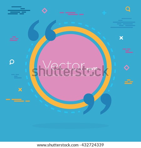 Abstract concept vector empty speech square quote text bubble. For web and mobile app isolated on background, illustration template design, creative presentation, business infographic social media.
