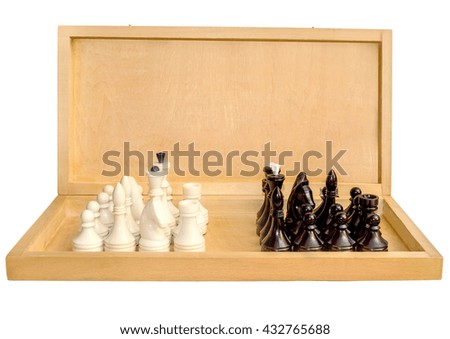 Chess at Chess board isolated on white