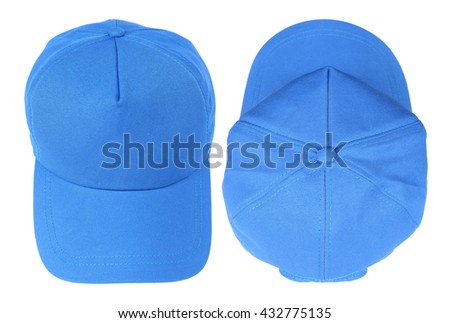 Blue baseball cap isolated on a white background