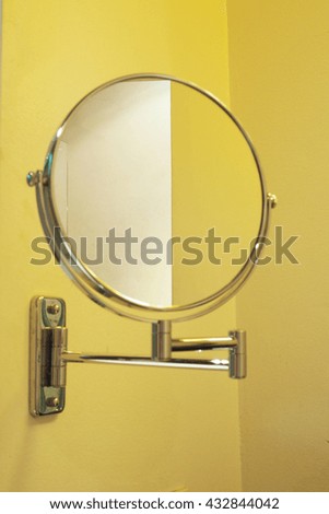 mirror on wall in bathroom for makeup under worm lighting and for Discover yourself