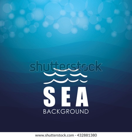 Sea design. blue background. Colorful illustration , vector