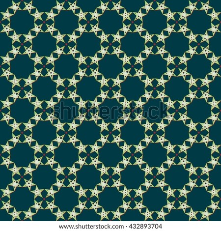 Simple seamless geometrical ornament stars pattern. Vector illustration