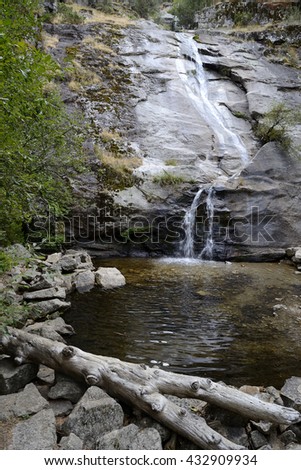 El chorro de NavafriÂ­a, little mountain river in Spain Royalty-Free Stock Photo #432909934