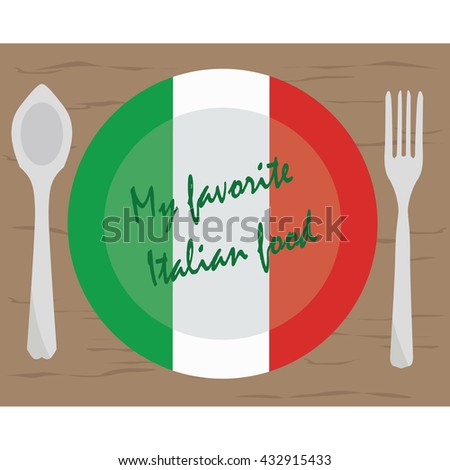 Italian restaurant logo. My favorite Italian food. 